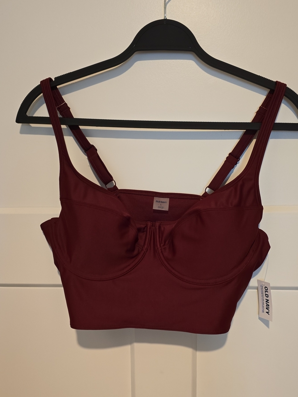 Old Navy Deep Wine Longline Underwire Tankini